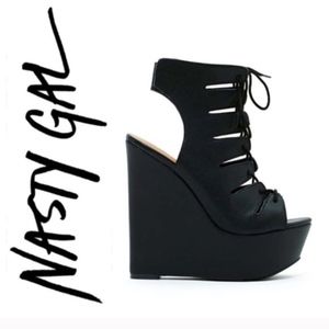 Nasty Gal Shoe Cult Tieg Wedges